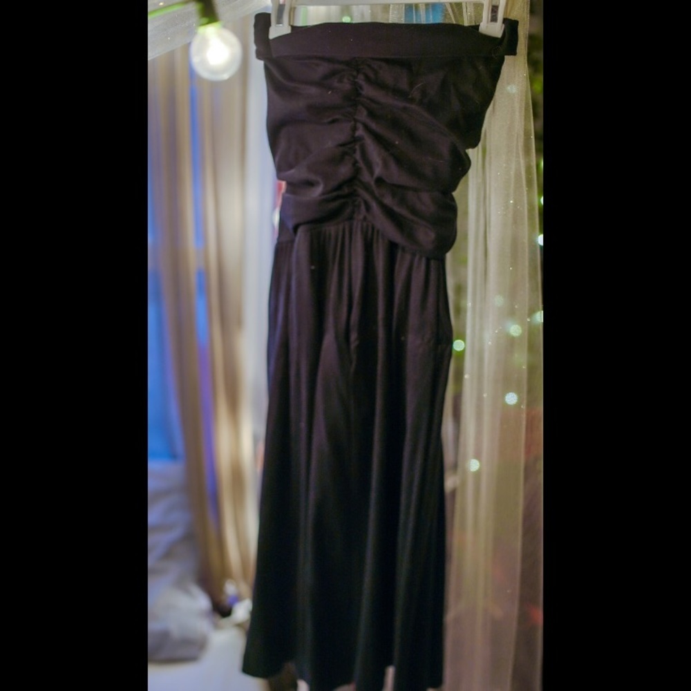 Black Strapless dress!